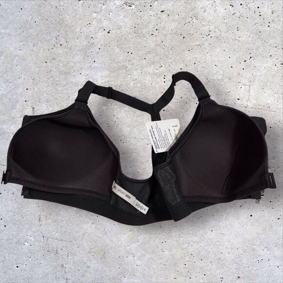 Victorias Secret VSX Sport Bra Knockout Wireless 32DD Black Front Zip Close NWT - Picture 5 of 10